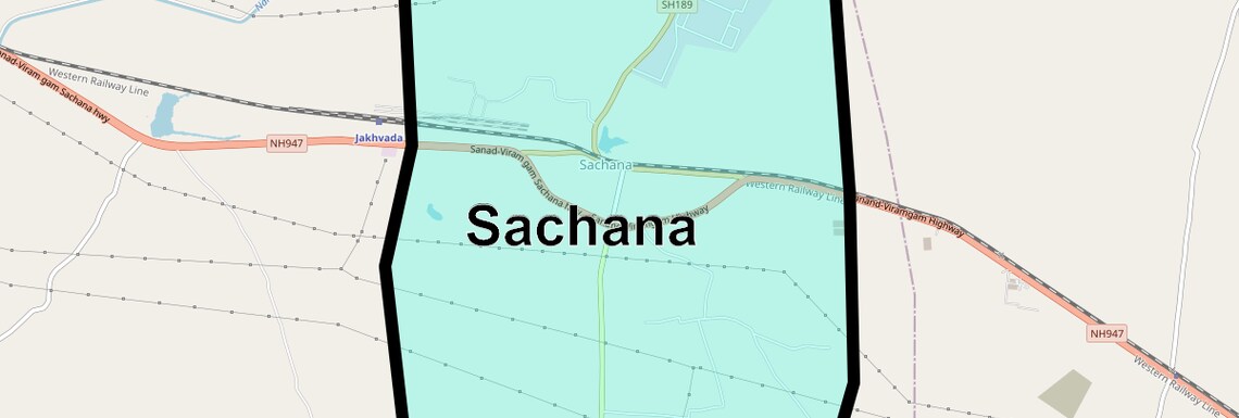 Location Map of Sachana, Ahmedabad