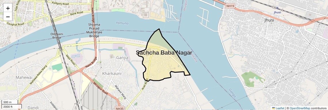 Location Map of Sachcha Baba Nagar, Allahabad
