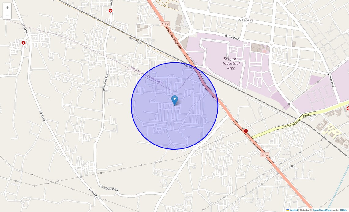 Location Map of Sachivalaya Nagar, Jaipur