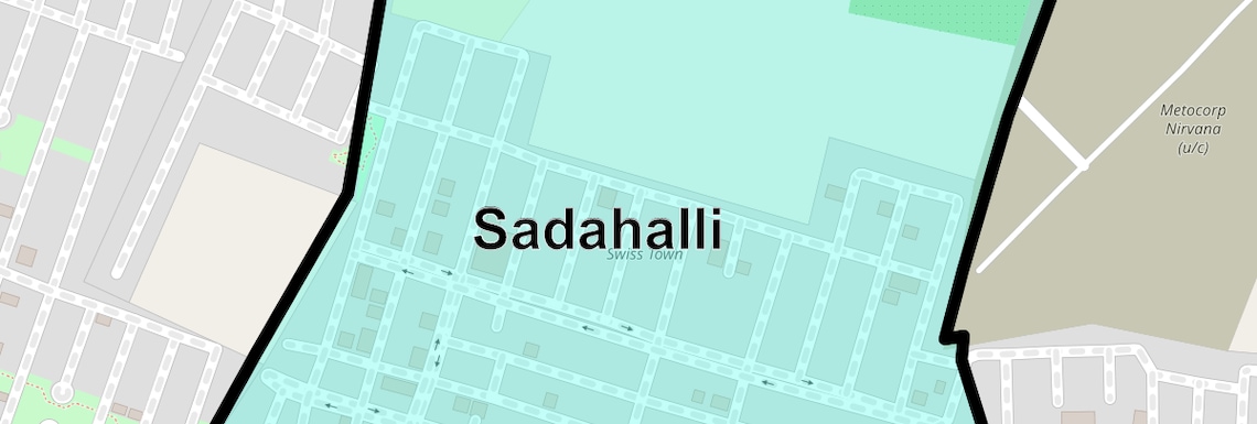 Location Map of Sadahalli, Bangalore