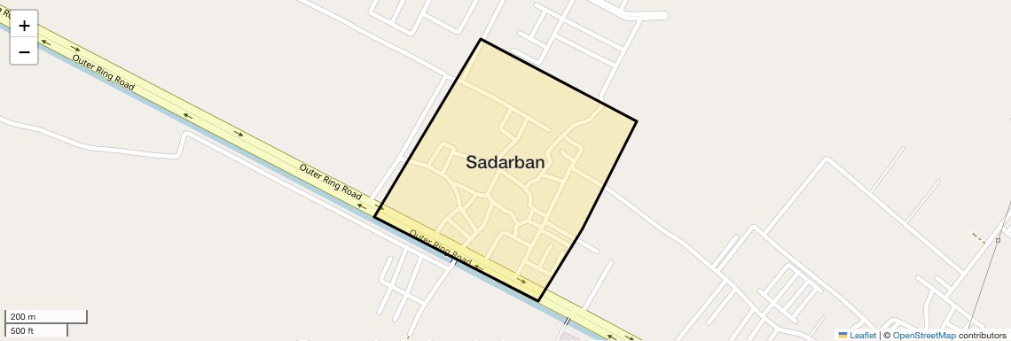 Location Map of Sadarban, Agra