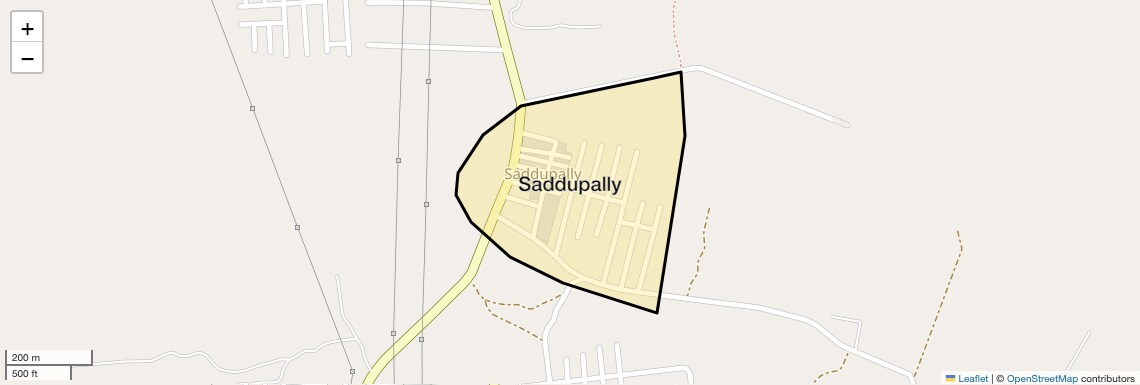 Location Map of Saddupally, Hyderabad
