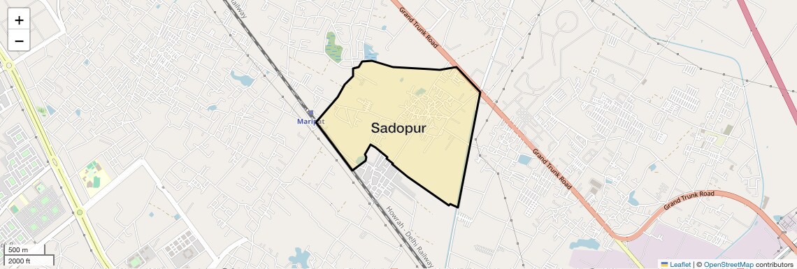Location Map of Sadopur, Greater Noida