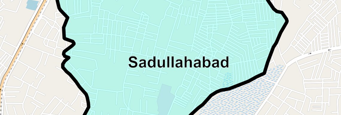 Location Map of Sadullahabad, Ghaziabad