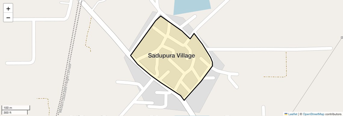 Location Map of Sadupura Village, Faridabad