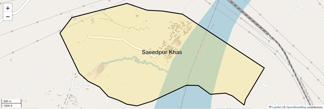 Location Map of Saeedpur Khas, Allahabad