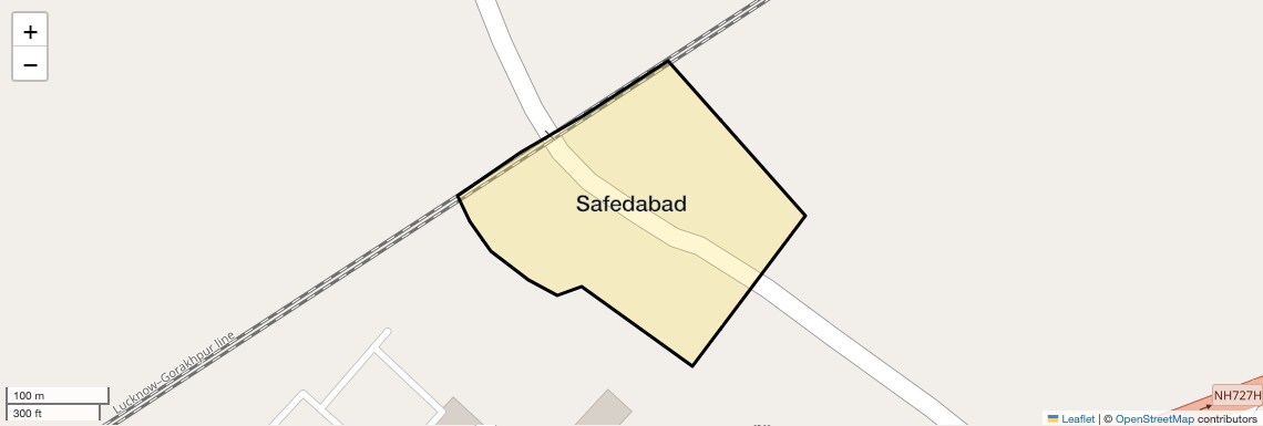 Location Map of Safedabad, Lucknow
