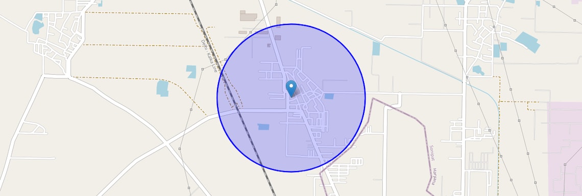 Location Map of Safiyabad, Sonipat