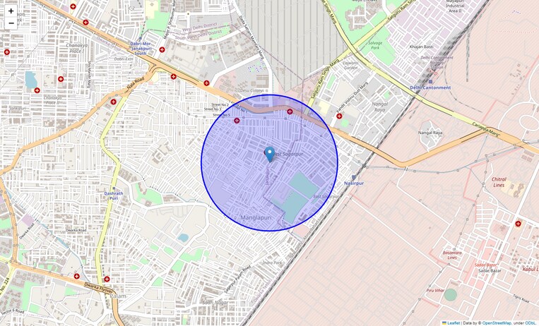 Location Map of Sagar Pur