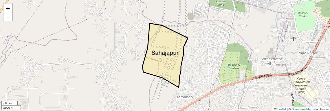 Location Map of Sahajapur, Bhubaneswar