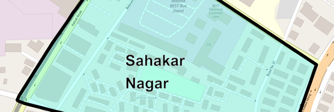 Location Map of Sahakar Nagar, Mumbai