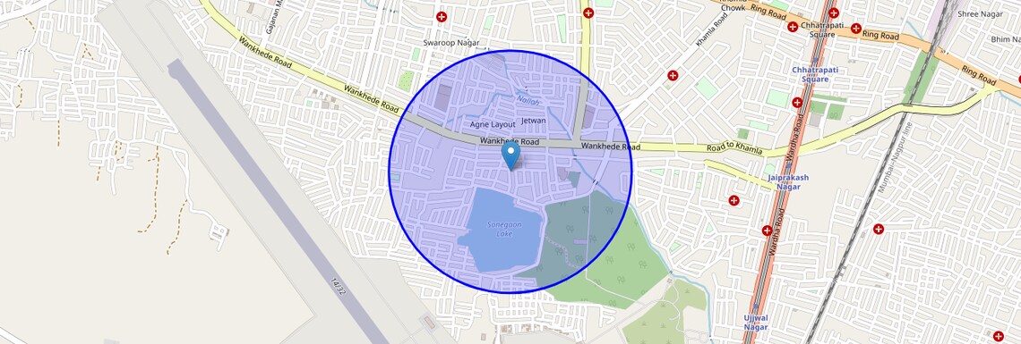 Location Map of Sahakar Nagar, Nagpur