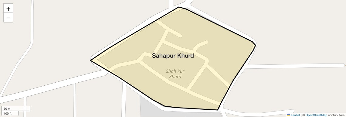 Location Map of Sahapur Khurd, Faridabad