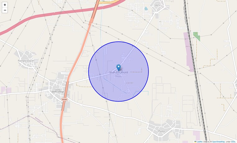 Location Map of Sahapur Khurd