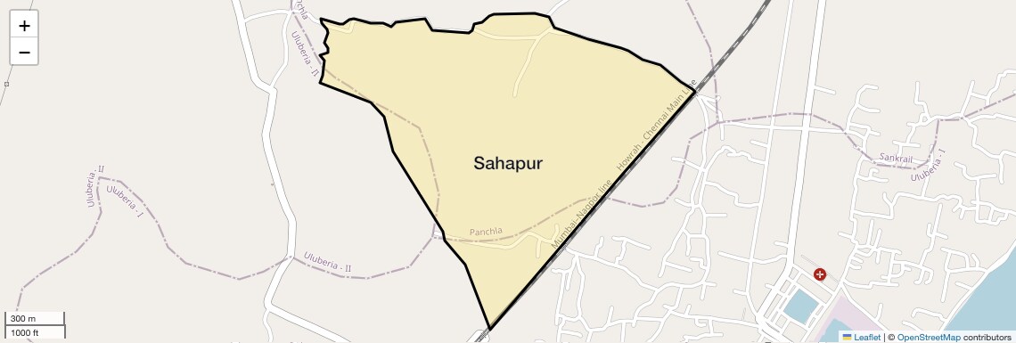 Location Map of Sahapur, Kolkata