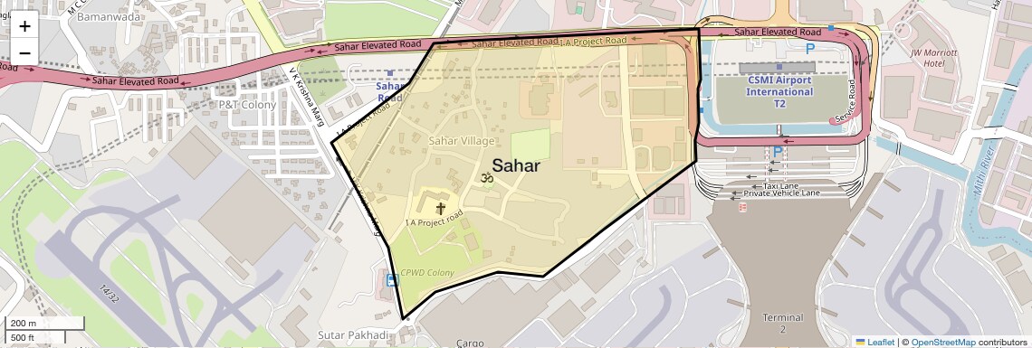 Location Map of Sahar, Mumbai