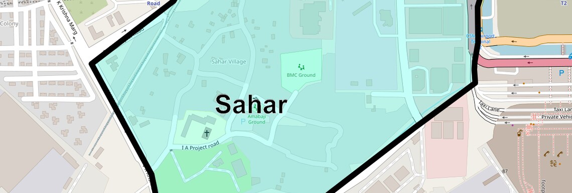 Location Map of Sahar, Mumbai