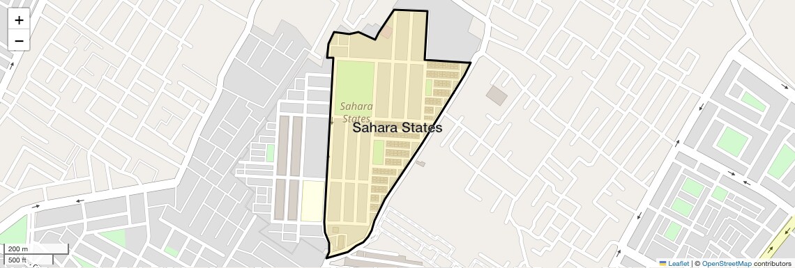 Location Map of Sahara States, Lucknow