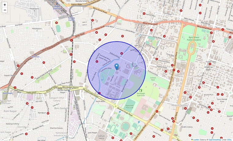 Location Map of Sahdev Marg