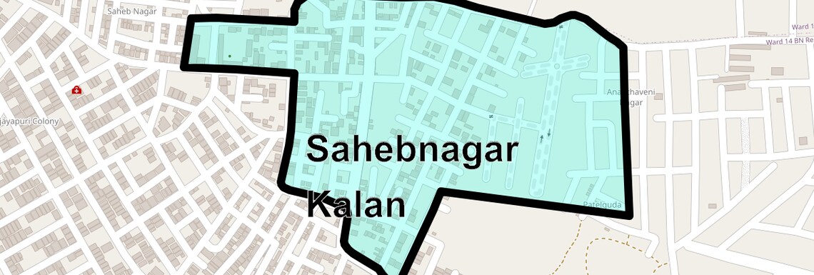 Location Map of Sahebnagar Kalan, Hyderabad