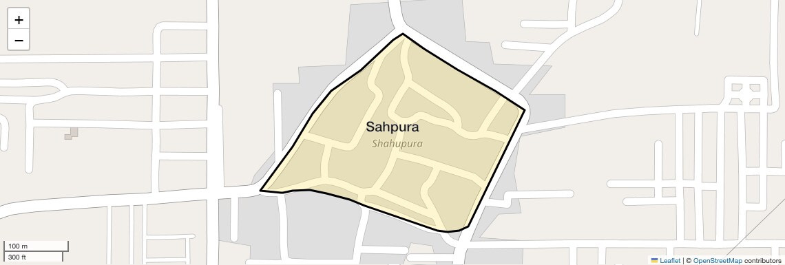 Location Map of Sahpura, Faridabad