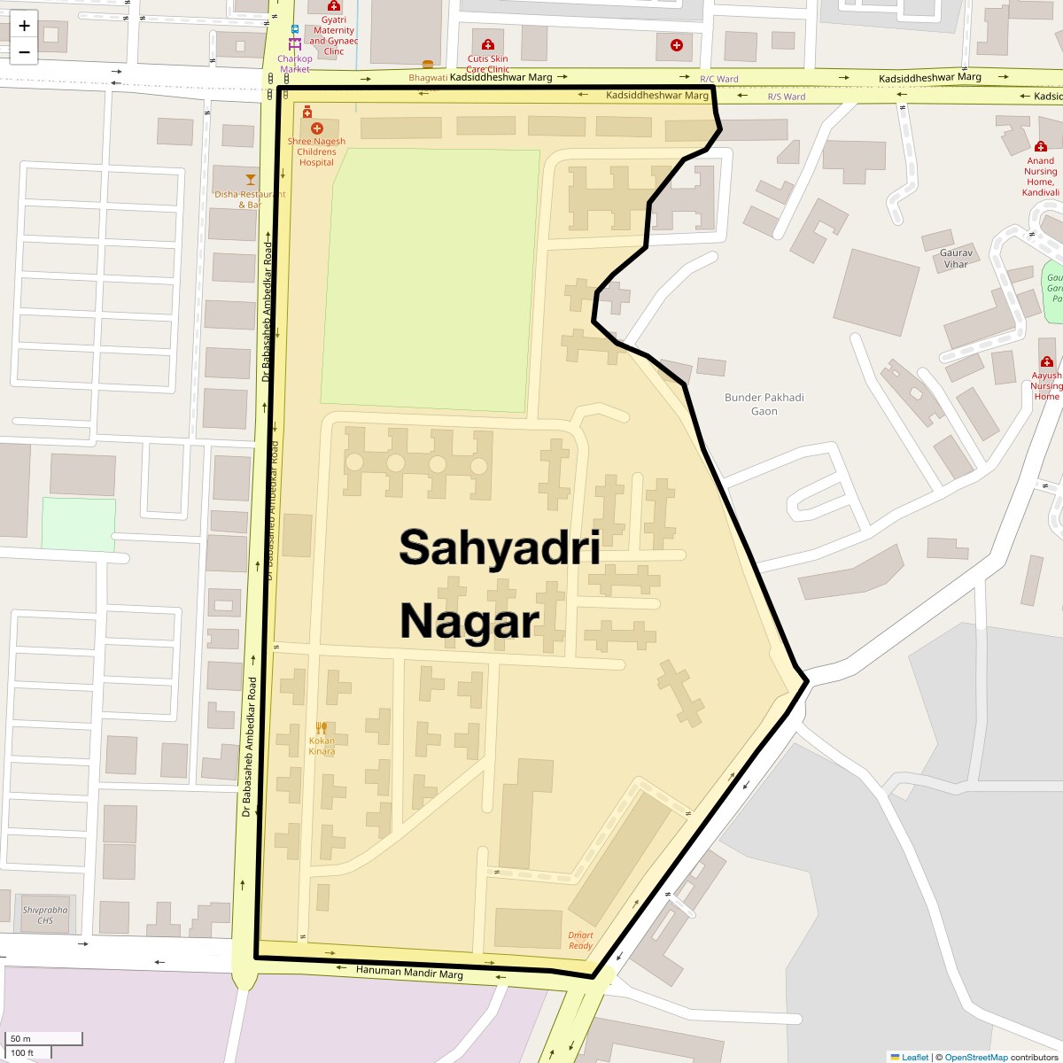 Location Map of Sahyadri Nagar, Mumbai