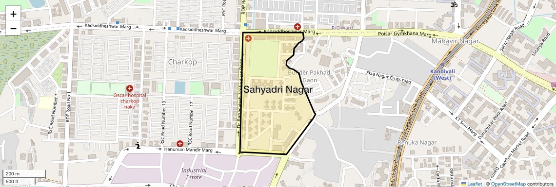 Location Map of Sahyadri Nagar, Mumbai
