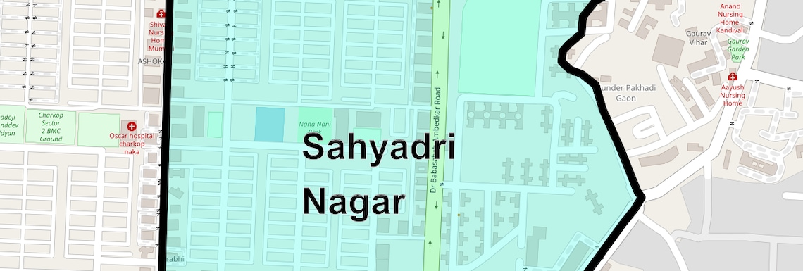 Location Map of Sahyadri Nagar, Mumbai