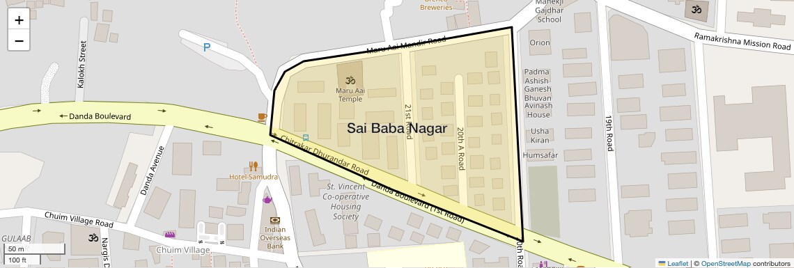 Location Map of Sai Baba Nagar, Mumbai