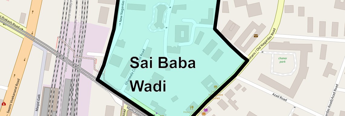 Location Map of Sai Baba Wadi, Mumbai