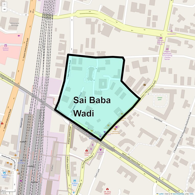 Location Map of Sai Baba Wadi