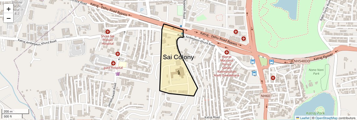 Location Map of Sai Colony, Pune