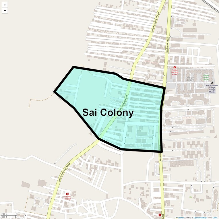 Location Map of Sai Colony