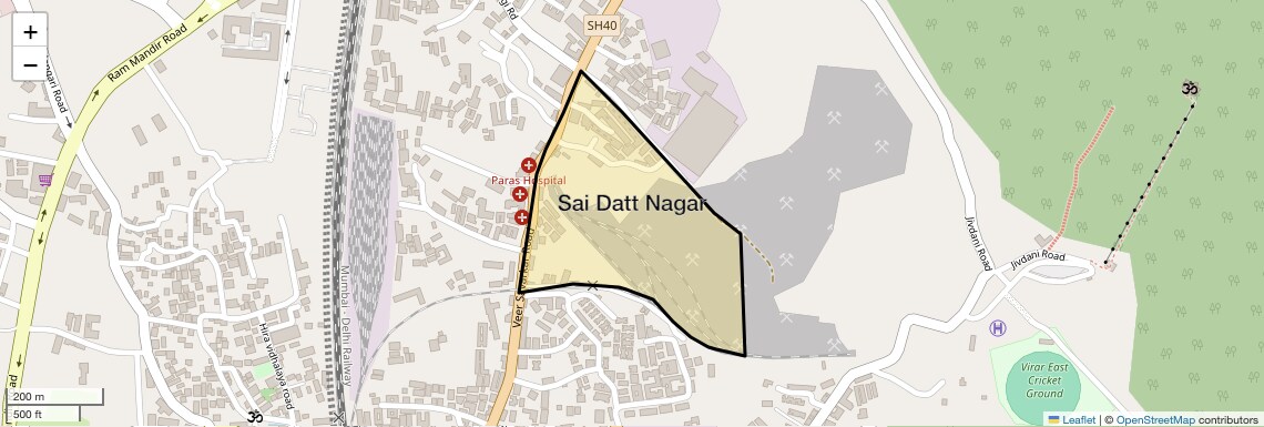 Location Map of Sai Datt Nagar, Palghar