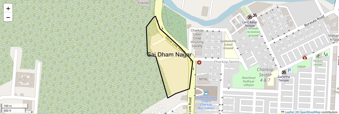 Location Map of Sai Dham Nagar, Mumbai