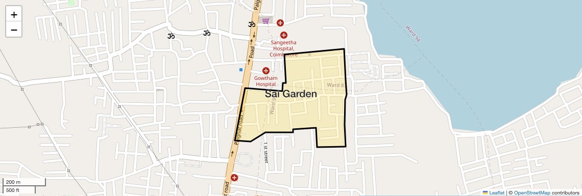 Location Map of Sai Garden, Coimbatore