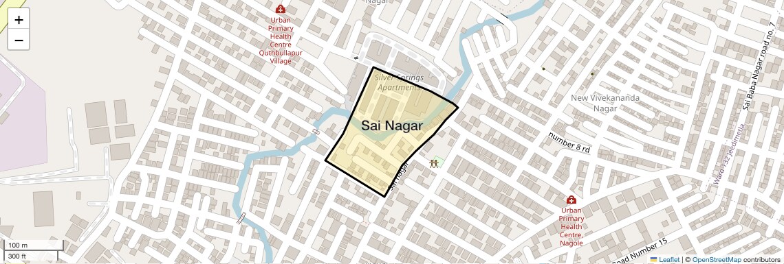 Location Map of Sai Nagar, Hyderabad