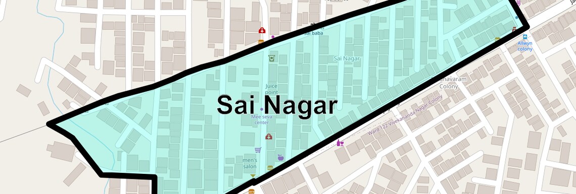 Location Map of Sai Nagar, Hyderabad