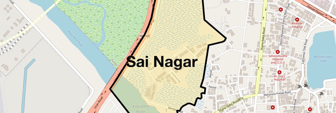 Location Map of Sai Nagar, Navi Mumbai