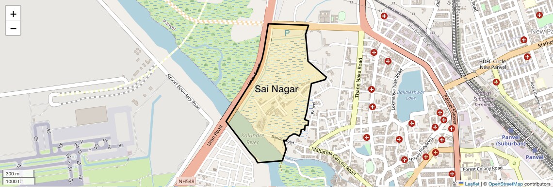 Location Map of Sai Nagar, Navi Mumbai