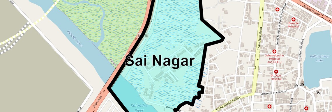Location Map of Sai Nagar, Navi Mumbai