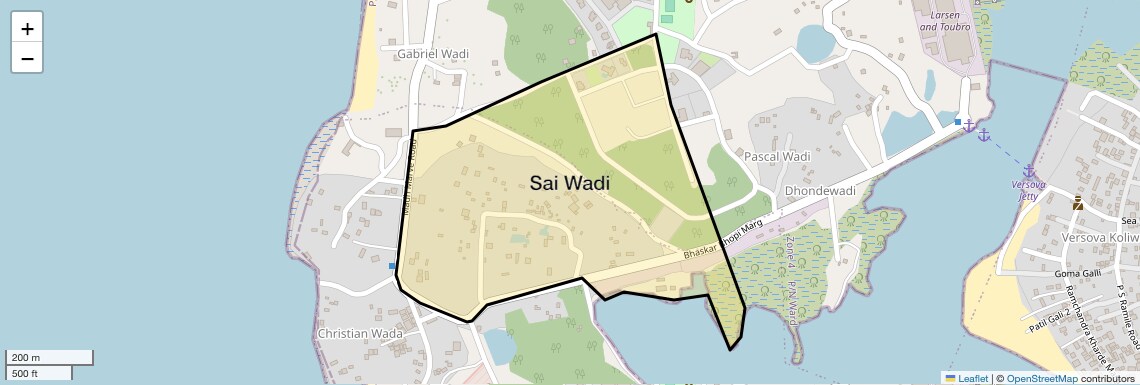 Location Map of Sai Wadi, Mumbai