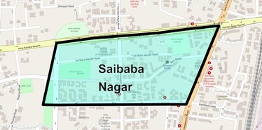 Location Map of Saibaba Nagar, Mumbai
