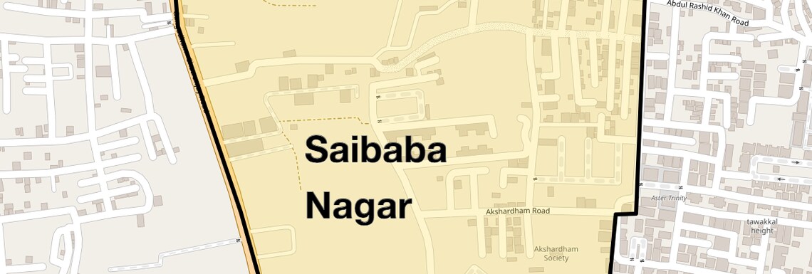 Location Map of Saibaba Nagar, Pune