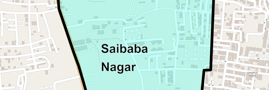 Location Map of Saibaba Nagar, Pune