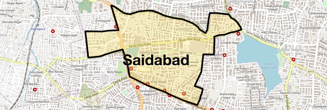 Location Map of Saidabad, Hyderabad