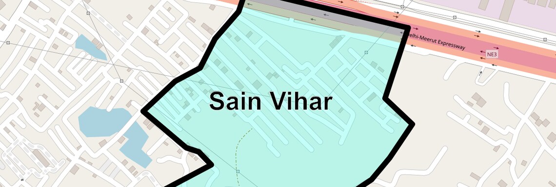 Location Map of Sain Vihar, Ghaziabad