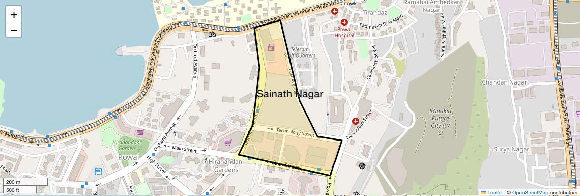 Location Map of Sainath Nagar, Mumbai