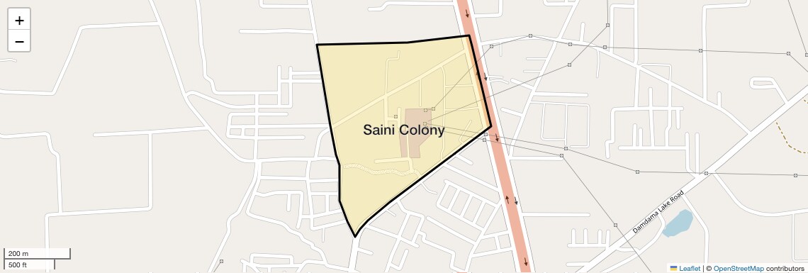 Location Map of Saini Colony, Gurgaon