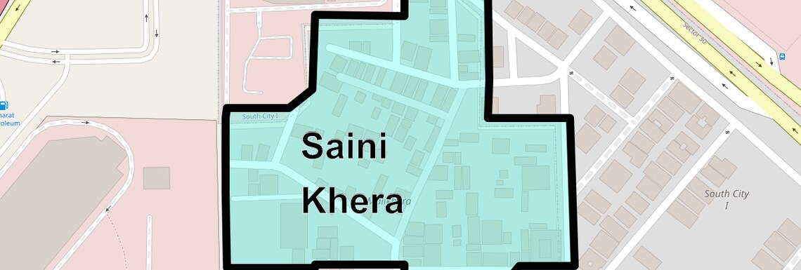 Location Map of Saini Khera, Gurgaon